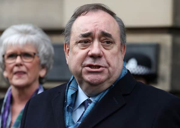 Alex Salmond speaks outside the High Court in Edinburgh after he was cleared of a series of sexual assaults (Picture: Andrew Milligan/PA Wire)