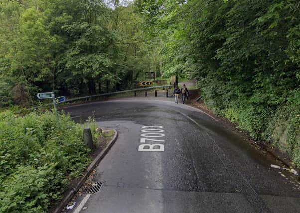 Part of the B7003 Roslin Glen Road between Rosewell and Roslin. Photo: Google Maps.