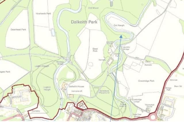 The proposed Go Ape site at Dalkeith Country Park.