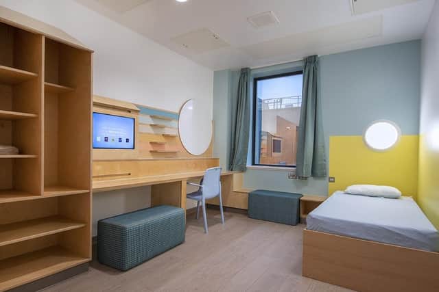 CAMHS Patient Bedroom. Photo by NHS Lothian.