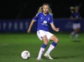 Claire Emslie of Everton Women during the Barclays FA Women's Super League match between Everton Women and Reading Women at Walton Hall Park on November 14, 2020 in Liverpool. (Photo by Alex Livesey/Getty Images)