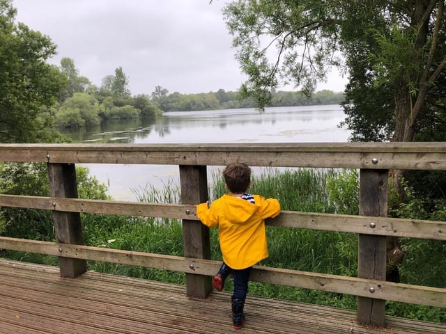 The nature trail is a relatively short wooded walk perfect for little legs. It is lined with wooden sculptures and there is a great play area.