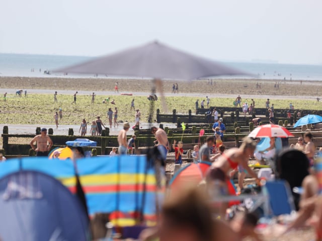 Plenty of activity on the beach in Worthing and Goring