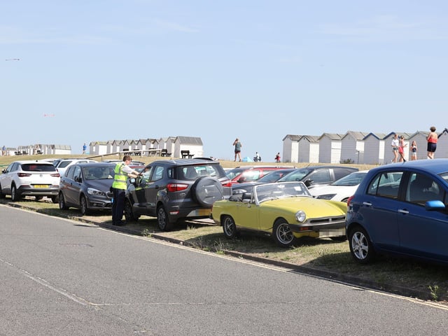 Plenty of activity on the beach in Worthing and Goring