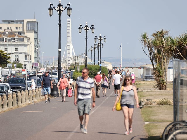 Plenty of activity on the beach in Worthing and Goring
