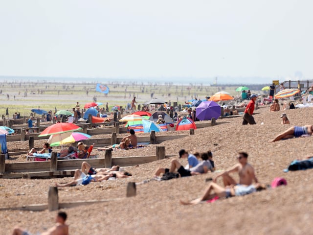 Plenty of activity on the beach in Worthing and Goring