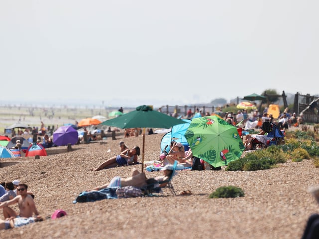 Plenty of activity on the beach in Worthing and Goring