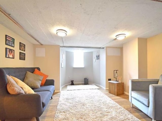 The basement would be ideal to transform into a study or a playroom.