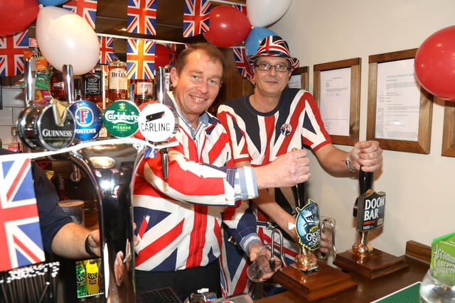 Kettering, The Rising Sun pub, Brexit party to celebrate UK leaving the EU. Pub manager Dave Cooper invited MP Philip Hollbone to pull a pint at the 'cockney knees-up' ......Friday, January 31 2020
