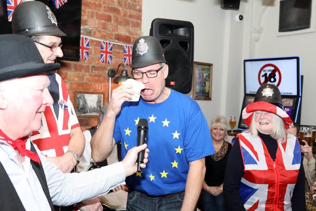 Kettering, The Rising Sun pub, Brexit party to celebrate UK leaving the EU. The 'cockney knees-up' ......Friday January 31 2020