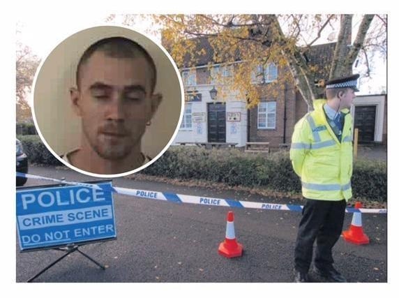 The Corby killer viciously murdered a man in 2006 and was later released from prison on licence. But in September last year he was found on a bench with a large kitchen knife and cannabis and returned to custody.