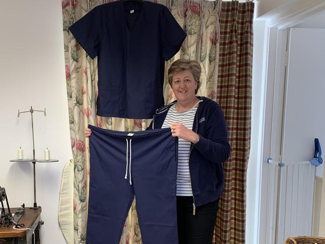 Fiona O'Connor has been sewing scrubs for the NHS