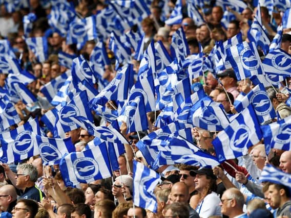 Brighton and Hove Albion fans.