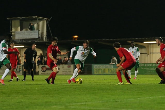 Action from Bognor's 4-1 friendly win over Pagham at Nyewood Lane / Pictures: Lyn Phillips, Trevor Staff and Martin Denyer