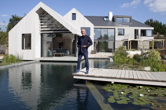 Architectural designer Dan and interior designer Nina bought the plot of land, which had a 1930s home on and a swampy pond filled with local drainage, in Bosham in 2018 for £850,000. Picture: FremantleMedia LTD