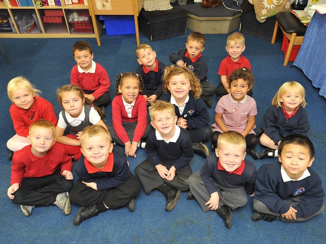 Start14  Reception class at Parnwell Primary School. Miss Miss Dines and Mrs Sellars  class EMN-141020-152403009