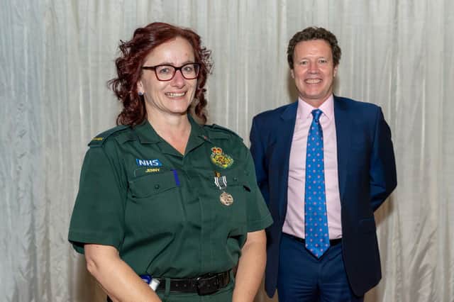 Jenny Young, a paramedic from Gatwick, was awarded a Queen’s Medal for Long Service and Good Conduct.
