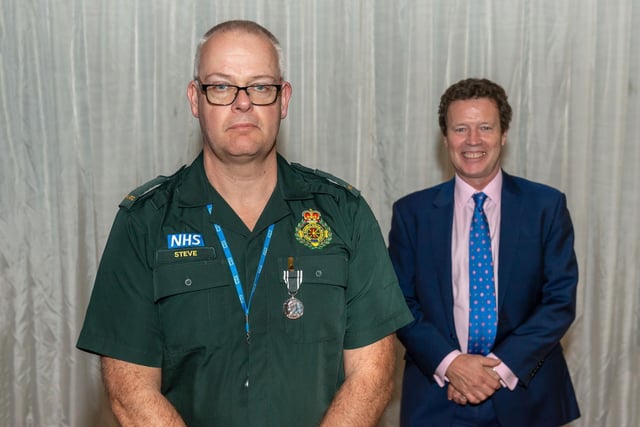 Steve Nicholls, a paramedic from Worthing, was awarded Queen’s Medal for Long Service and Good Conduct.