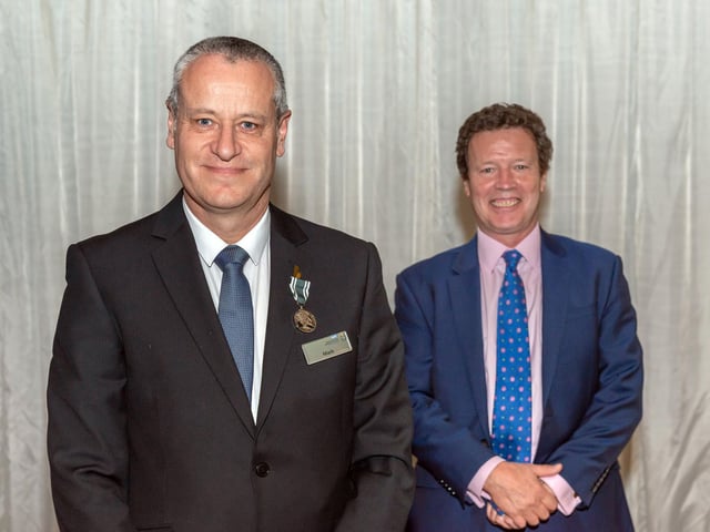 Mark Booker, a clinical supervisor from Crawley, was awarded a Queen’s Medal for Long Service and Good Conduct.
