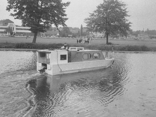 Boat launch near Northampton power station, Midsummer Meadow, July 25, 1967