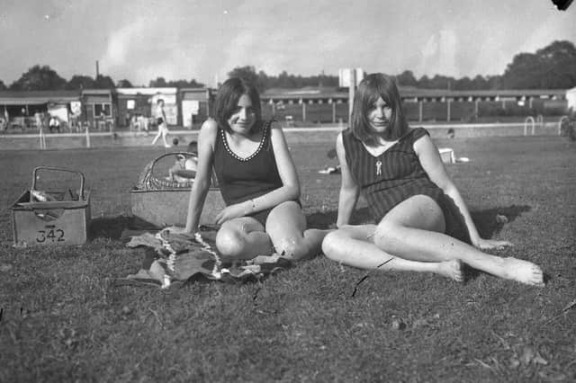 Midsummer Meadow swimming pool, Northampton, August 27, 1965