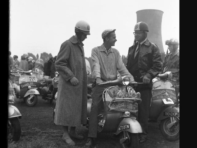 Vespa Club rally at Midsummer Meadow, Northampton