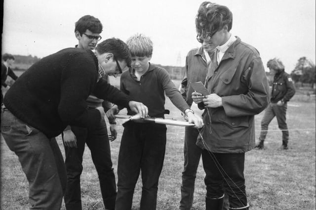 Model aircraft rally in Midsummer Meadow, Northampton in 1967