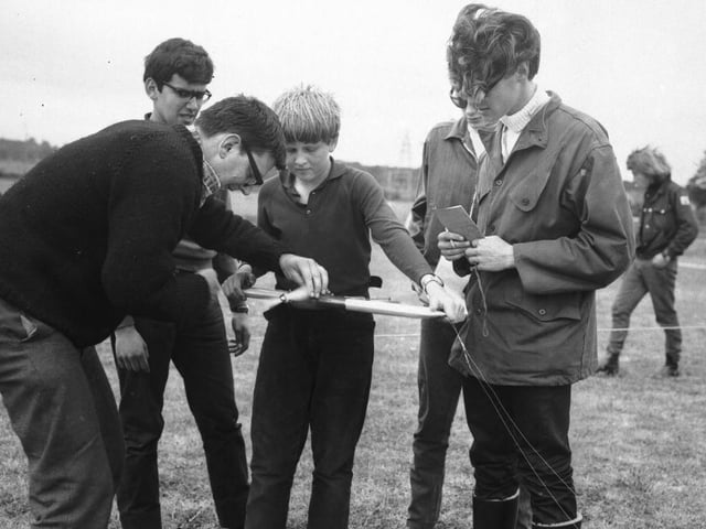 Model aircraft rally in Midsummer Meadow, Northampton in 1967