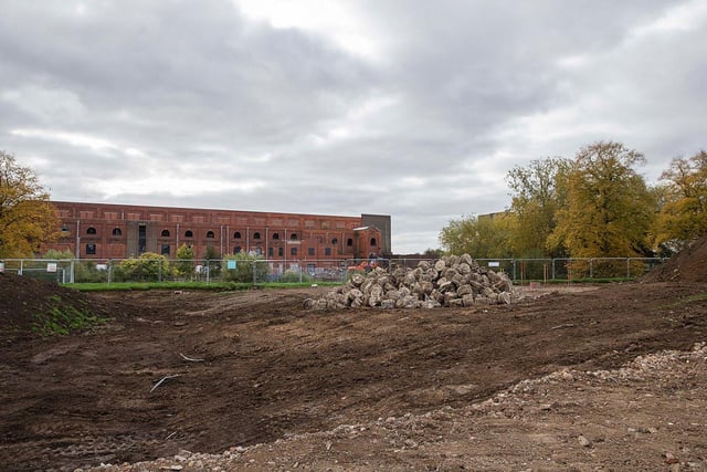 Midsummer Meadow car park, Bedford Road, Northampton. Work begins on site of new Uni of Northampton campus in 2015