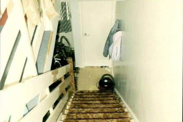 Handout photo taken in 1995 and issued by the Crown Prosecution Service (CPS) of the stairs at the home of Rikki Neave at 209 Redmile Walk, Peterbrough, which has been shown to his mother Ruth Neave during the Old Bailey trial of James Watson. Issue date: Thursday January 27, 2022.