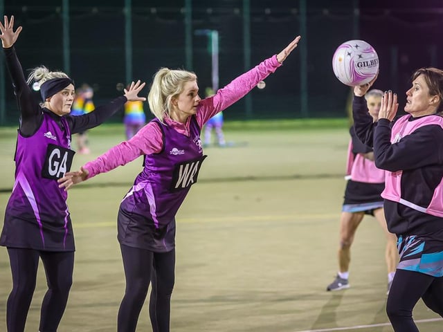 Boston Netball League action. Photo: David Dales