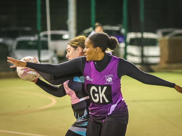 Boston Netball League action. Photo: David Dales