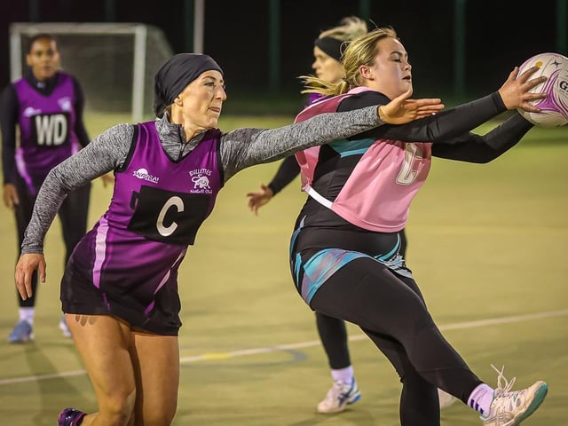 Boston Netball League action. Photo: David Dales