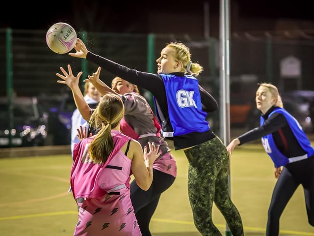 Boston Netball League action. Photo: David Dales