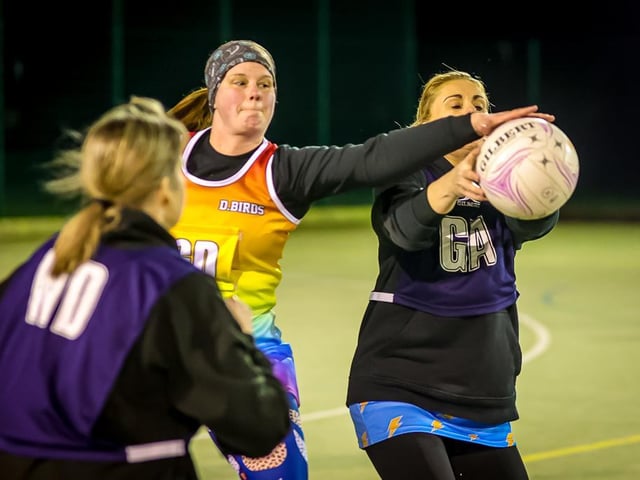 Boston Netball League action. Photo: David Dales