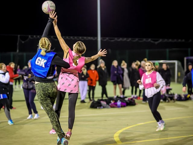 Boston Netball League action. Photo: David Dales