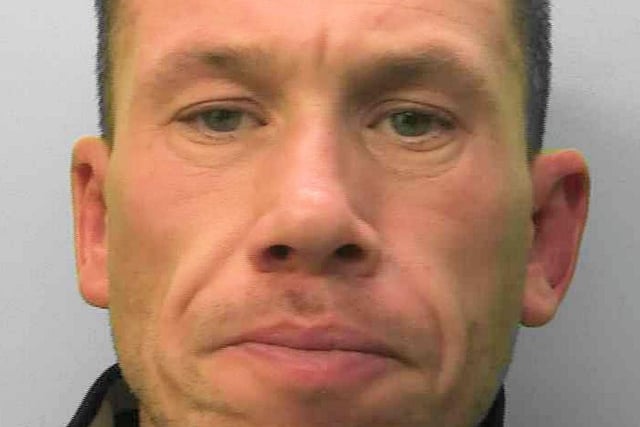 Darren Burdfield, 39, a building labourer, of Barnet Way, Worthing, threatened two shop workers with a gun during a robbery and has been jailed for five years. Shortly after midnight on December 14, staff had just locked up at the Tesco petrol station in New Road, Durrington, and had set the alarm as per the daily routine. They made their way across the main car park to their vehicle and got in. At this point, they were approached by an unknown man who smashed the driver’s side window with a hammer. He pointed a gun in the face of the driver, demanded their personal belongings and told them to get out of the car. He then ordered them back to the petrol station to deactivate the alarm, where he loaded a quantity of cash and cigarettes into two ‘bag for life’ bags before leaving the premises. Unbeknown to him, the cash he stole had a tracker, which led police to a house in nearby Daisy Road. Following a search of the property, officers discovered the two bags containing cash and cigarettes, clothing matching th