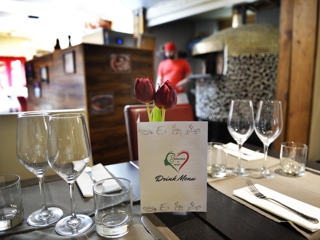 Anema e Core, at the seafront end of Terminus Road,  is a relaxed Italian serving classic dishes from pasta to salad,  sandwiches, wine and desserts.