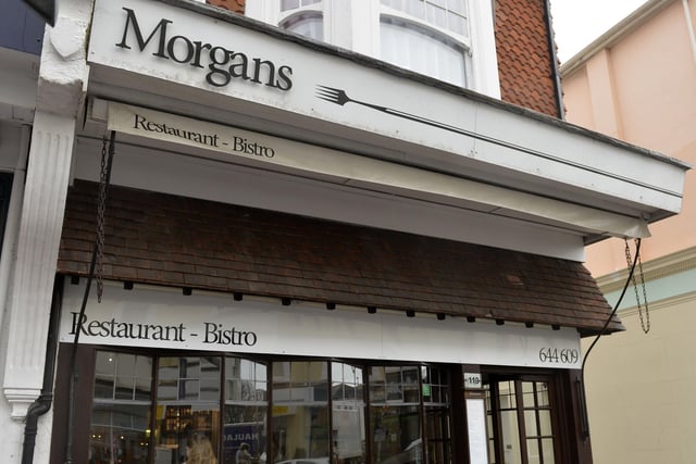 Morgans, South Street, is a modern Italian bistro serving traditional cuisine in a cosy atmosphere. It also offers set menu options