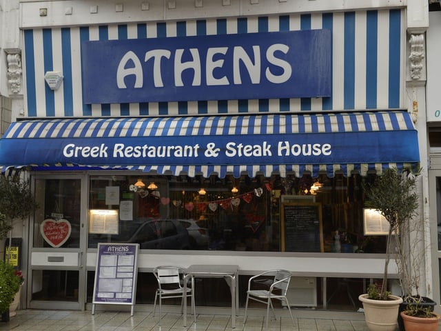 Athens Restaurant, seafront end of Terminus Road, is popular with those who love a good steak. The family-run business also serves Greek cuisine