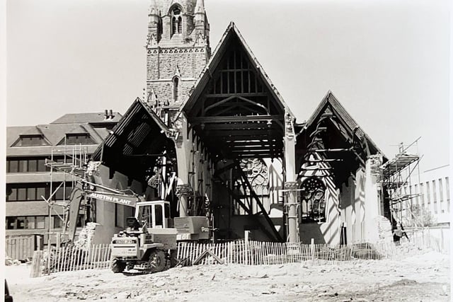 Demolition of St Mark's Church in Horsham