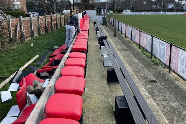 Seats - but no roof / Picture: Pagham FC