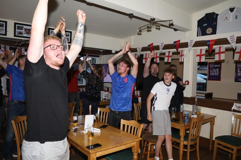 England fans celebrate a dominant performance