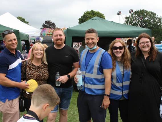 Smiles all round. Picture by Graham Hazard