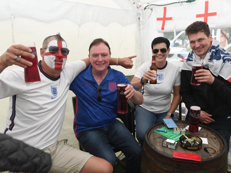 Pictured (from left) at Churchills Wine & Sports Bar are David Teague, Andy Giles, Di Teague and Matthew Grimes.