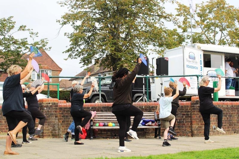 There were plenty of sports and fitness activities in St John’s Park. Picture: Burgess Hill Town Council.