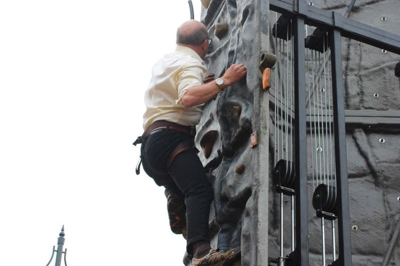The climbing wall at the Health and Wellbeing day. Picture: Burgess Hill Town Council.