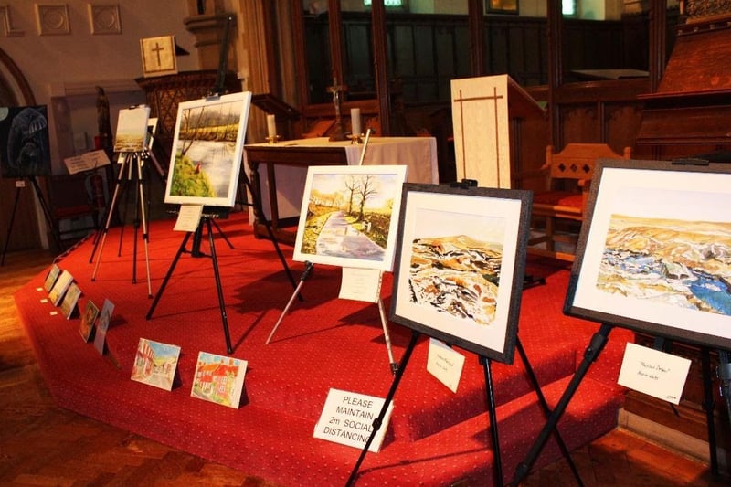 Visitors could see an exhibition by Burgess Hill Artists in St John’s Church. Picture: Burgess Hill Town Council.