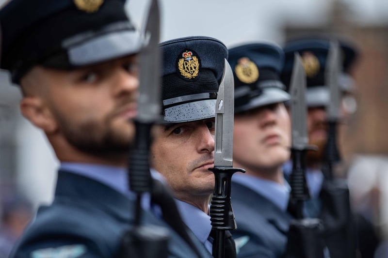The parade was held to remember the Battle of Britain and RAF Wittering being given the freedom of the town