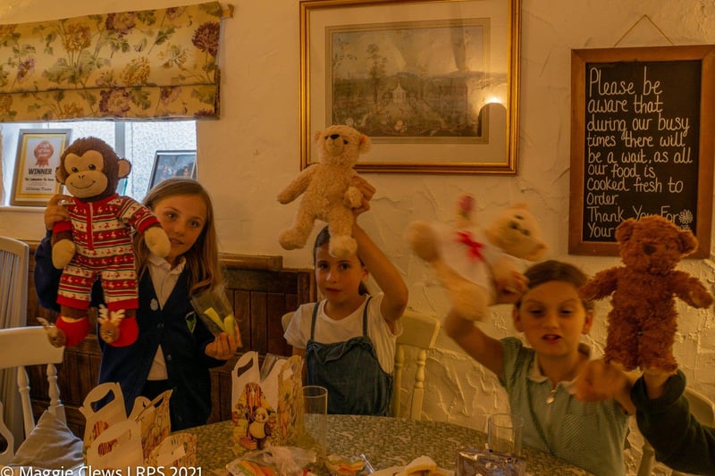 Cobblestone Tea House laid on special cakes and biscuits for the Teddy Bear's Tea Party and excited children were treated to a lovely afternoon, including a best dressed teddy competition Pictures: Maggie Clews LRPS 2021